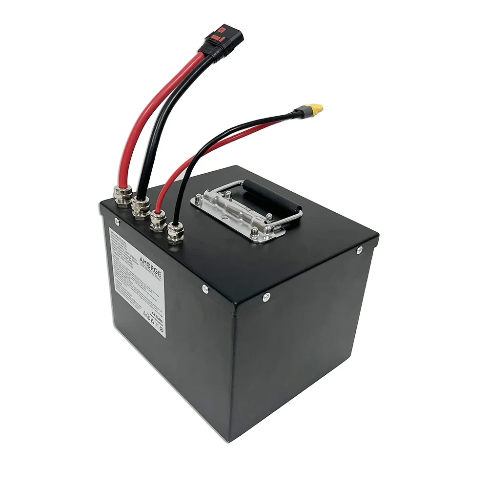 

Для индивидуального аккумулятора Amorge 72 В 24 Ач 120 А для литиевой батареи внедорожного электромобиля, индивидуальный железный ящик, Bluetooth #