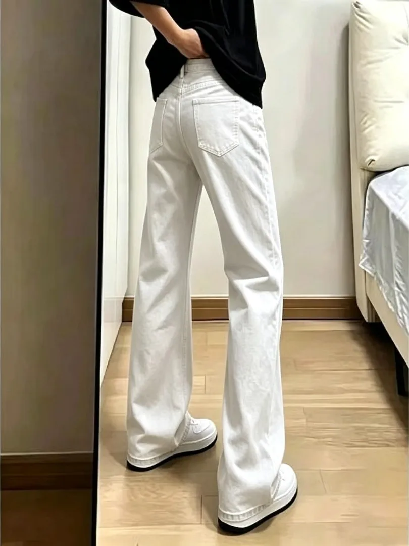 

Cleanfit White Knife Jeans Men's American High Street Style Slim Straight Leggings Wear Resistant Straight Tube Pants