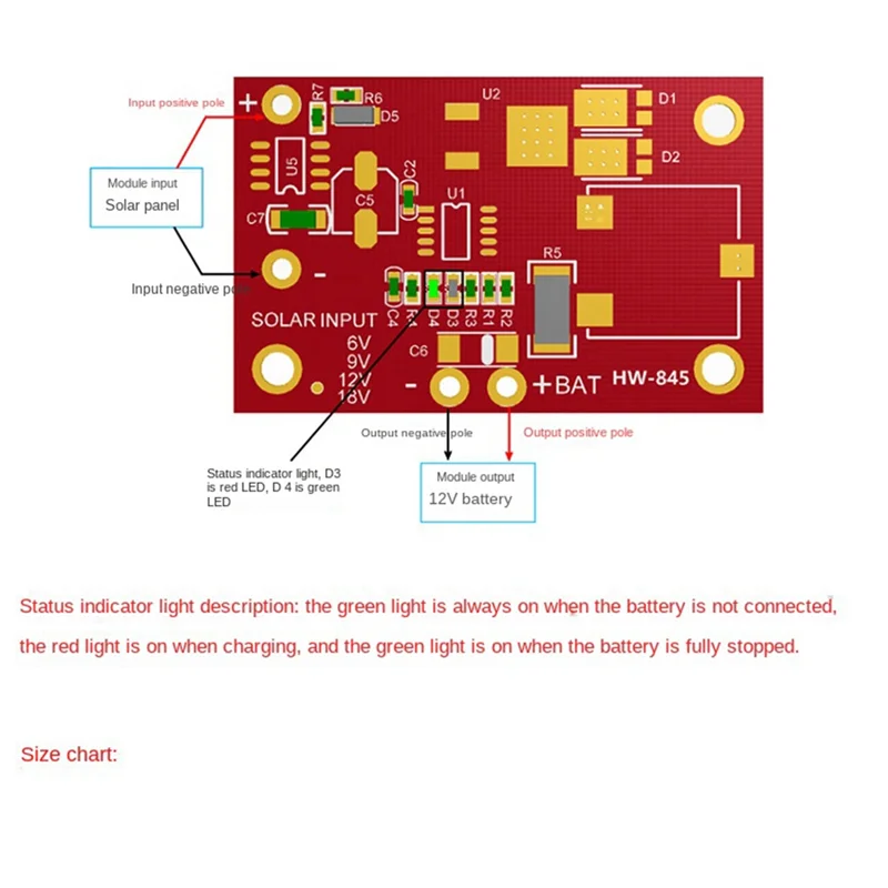 3S 3A 12V MPPT moduł kontrolera ładowarki fotowoltaicznej CN3767/CN3722 ze wskaźnikiem LED dla systemu paneli słonecznych 18V