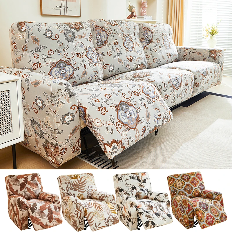 1/2/3 seater Recliner Stretch Sofa Slipcover Sofa Cover Furniture Protector Couch Soft with Elastic Bottom Kids, Spandex