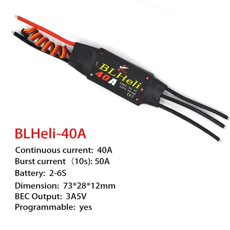 Brushless ESC BLHeli 12A 30A 40A 50A 80A With UBEC For Quadcopter Model Aircraft Launching Multiaxis DIY FPV RC Drone