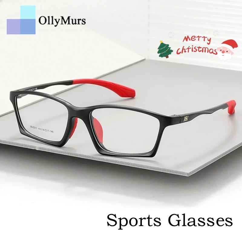 

OLLYMURS модные сверхлегкие высококачественные квадратные очки женские нескользящие оптические оправы для спортивных очков по рецепту мужские BV5003V