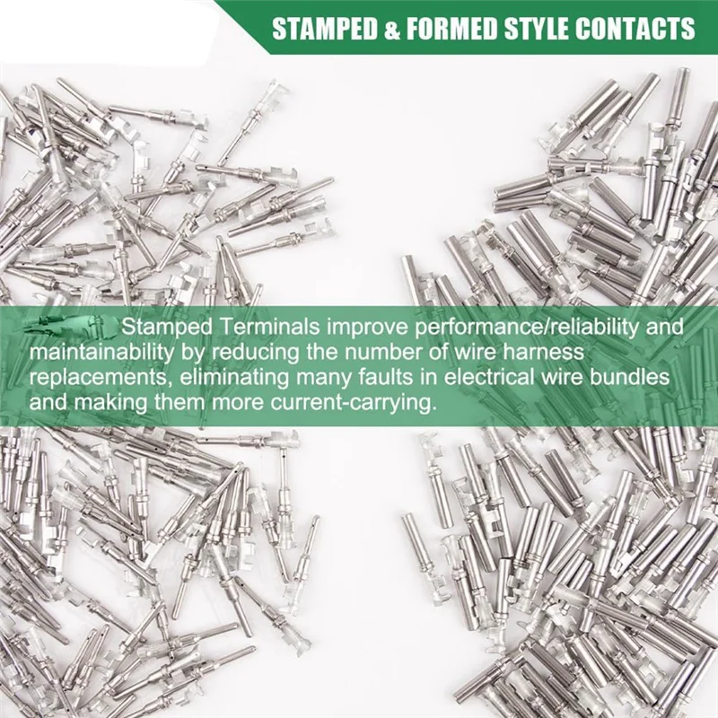 

A05E-DT Connector Terminal Kit Size 16,Male Pins 1060-16-0122 / Female Sockets 1062-16-0122 Open Barrel Style Contact