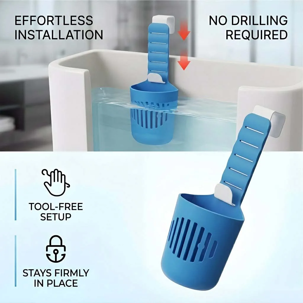 Silicone Toilet Tank Tablet Holder Versatile Toilet Bowl Hanging Cleaner and Deodorizer Hanger image 5