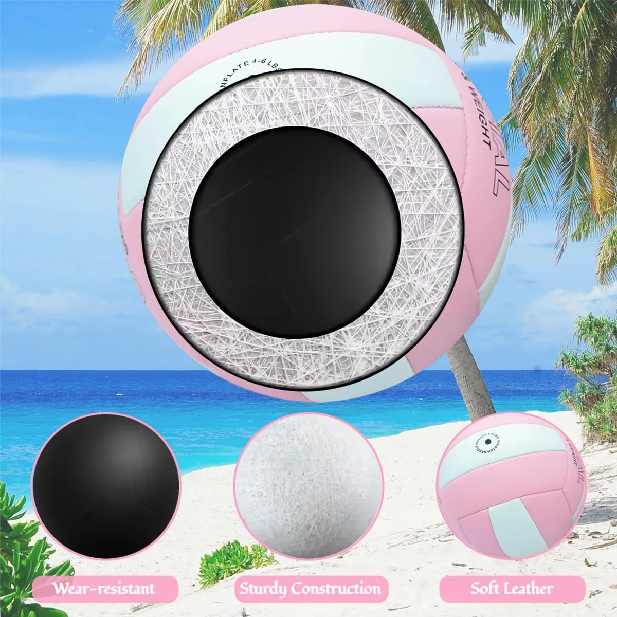 Palla da gioco per partite di allenamento professionale da pallavolo di taglia 5 per giovani principianti Palla da allenamento indoor Pallavolo da spiaggia all'aperto
