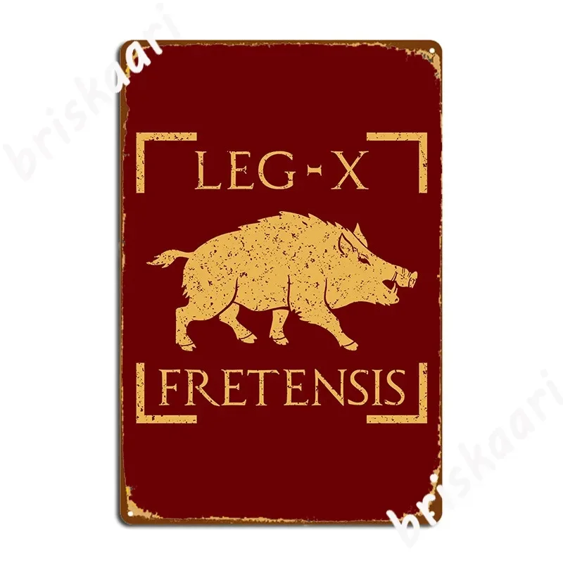 Legio X Fretensis Boar Emblem Roman Legion Metal Sign Mural Painting Customize Cave Pub Cinema Kitchen Tin Sign Posters