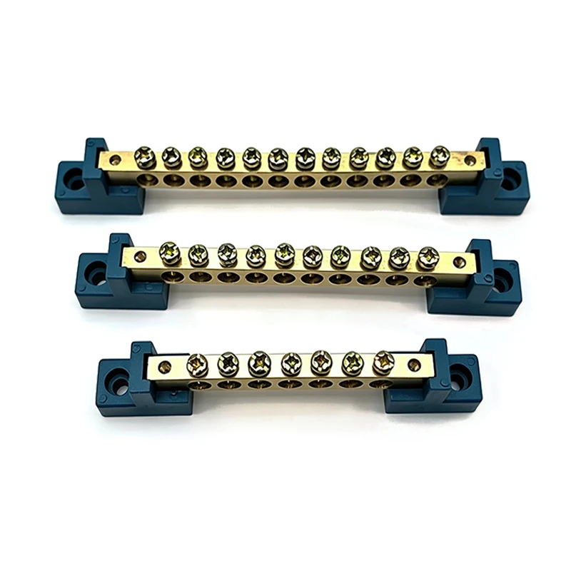 1Pcs JDA2-0812 Distribution Box Rail Type Connection Copper Bar Copper Terminal Strip Wiring Block Flame Retardant Plastic