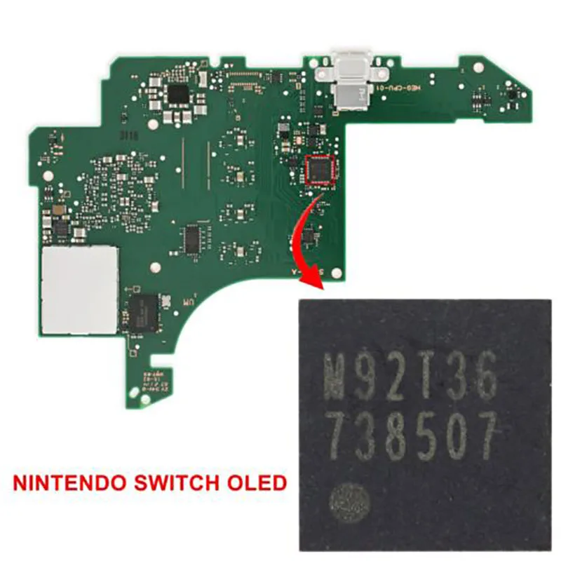 Chip IC di controllo della ricarica di alimentazione M92T36 per Nintendo Switch /Lite /OLED