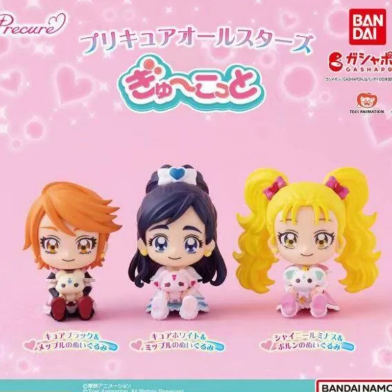 

Коллекционная фигурка Bandai Pretty Cure Gashapon: милый аниме-персонаж, обнимающий куклу, украшение для рабочего стола для взрослых