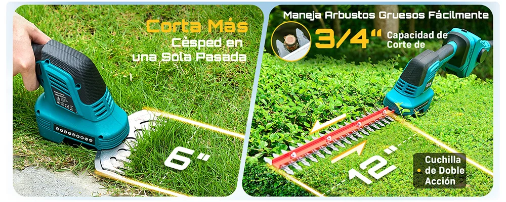 Seesii 6-in-1 Kettensäge mit Teleskopstange, elektrischer Heckenschneider, Strauchschere, Gartenwerkzeug für Makita 18V Akku – Detail 10