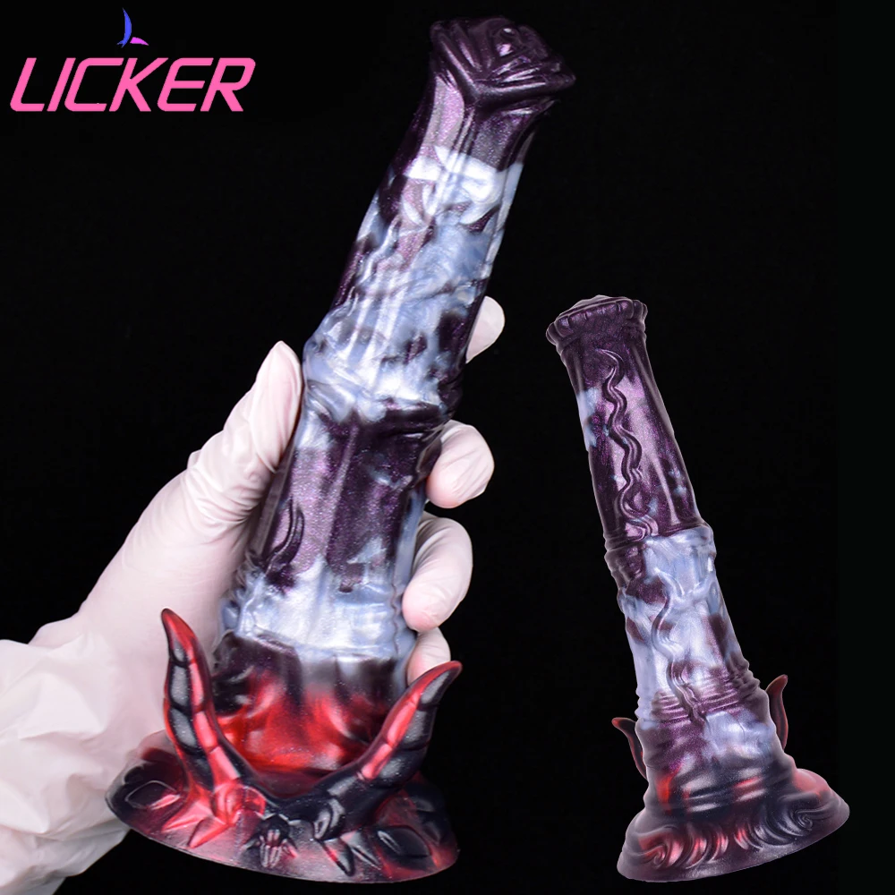 

LICKER Horse Dildo Butt Plug Anal Sex Toys Fantasy Penis Long Dick With Suction Cup Female Masturbation Vaginal Stimulation Game