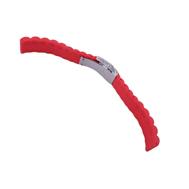 إكسسوارات حزام ساعة سيليكون للرجال والنساء 22 مم 24 مم حزام مطاط مقاوم للماء متوافق مع مشبك أوميغا سي يي سيكو القابل للطي