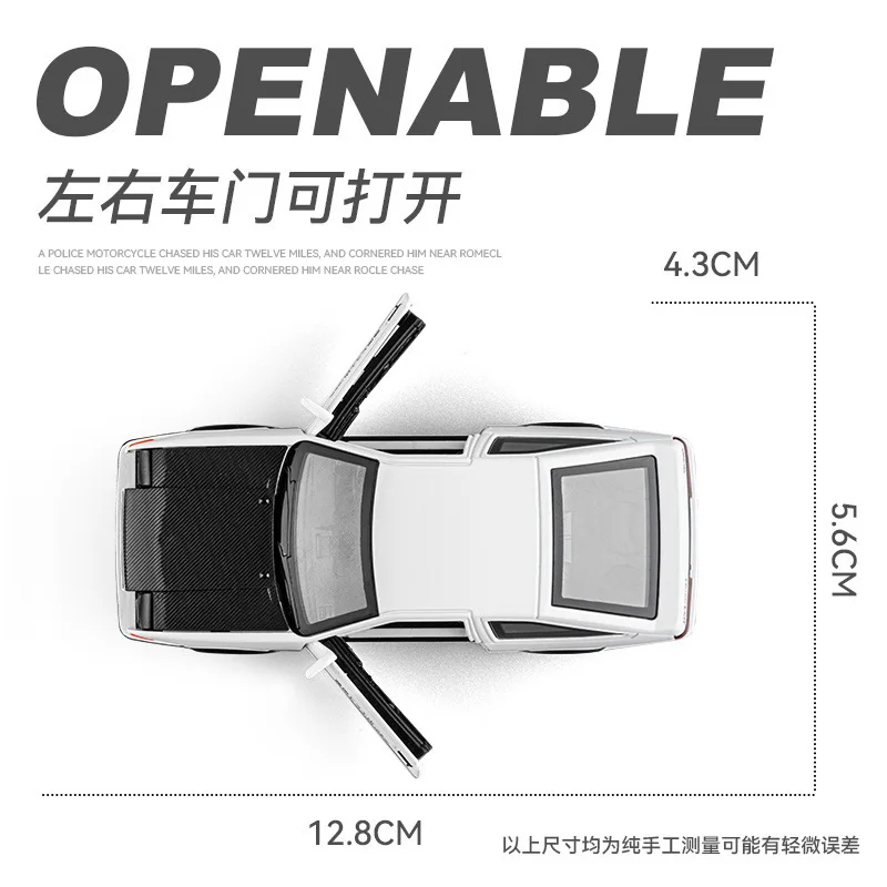 1:36 Toyota AE86 alta simulación Diecast Metal aleación modelo coche sonido luz tirar hacia atrás colección niños juguetes regalos
