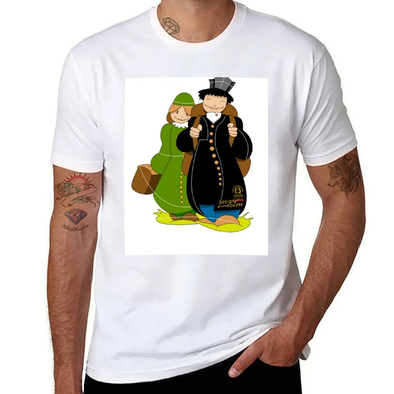 

Don Bosco and Mother Margherita T-Shirt t shirt man casual t shirts for man cotton soft T-Shirt