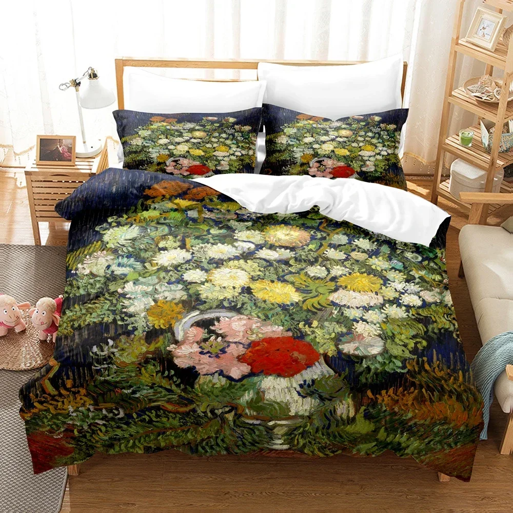

Van Gogh Oil Painting Bedding Set Single Twin Double Queen King Cal King Size Bed Linen Set