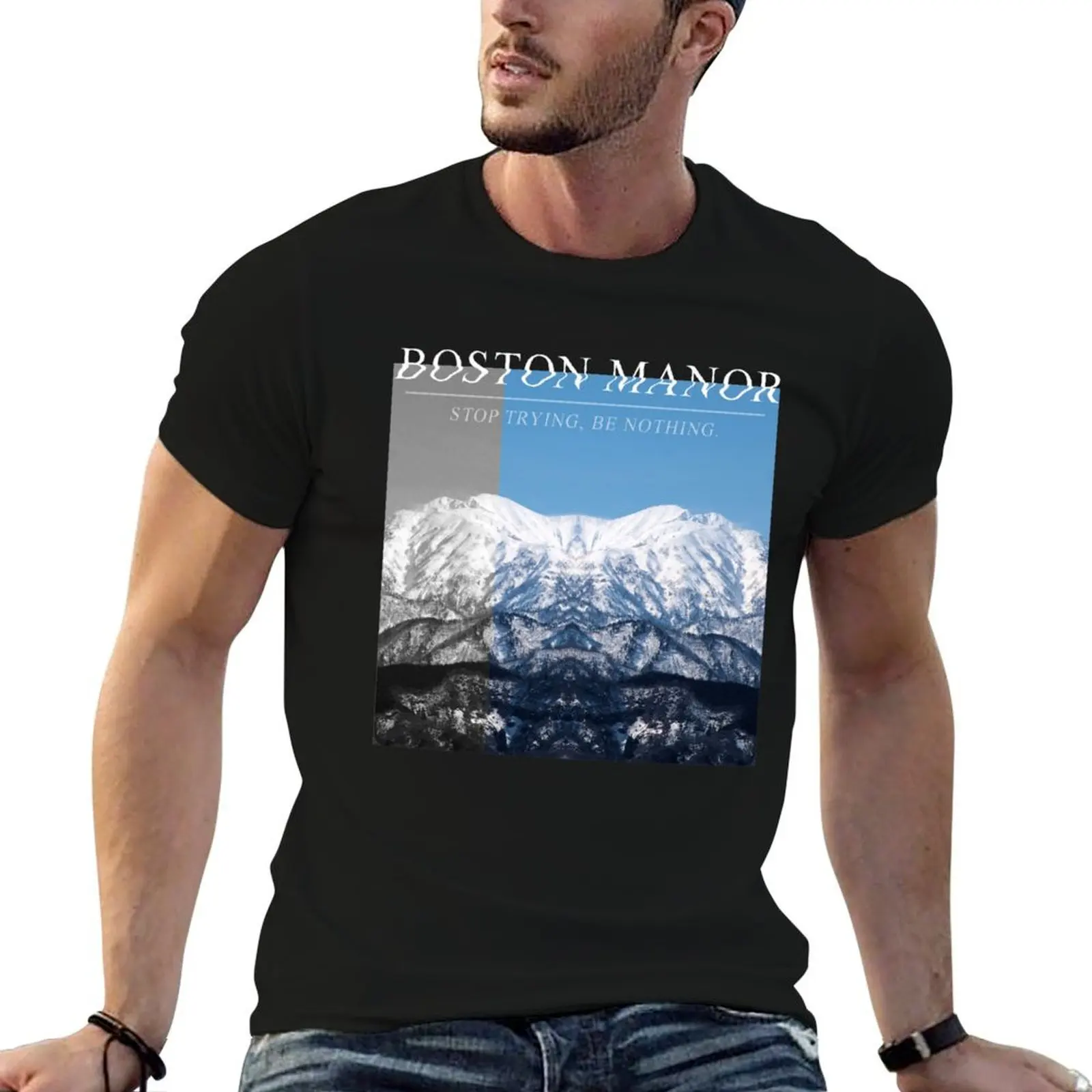 Boston Manor T-Shirt for a boy anime stuff oversized t shirts for men