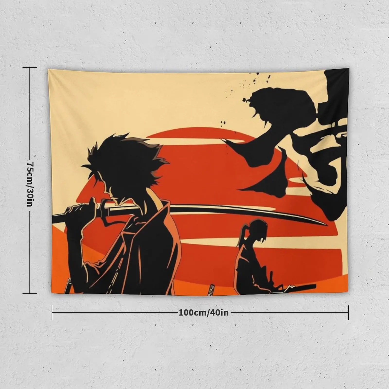 Left Samurai Champloo Series Tapestry Aesthetic Room Decoration House Decorations Wall Carpet Tapestry