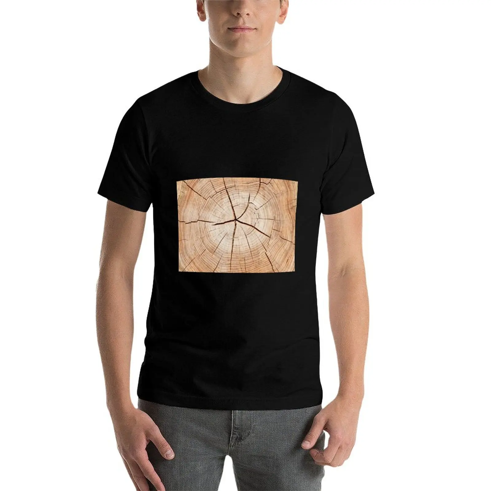 

Tree trunk cut in half T-Shirt t shirt man cotton man t shirts high quality luxury brand man t shirt summer T-Shirt