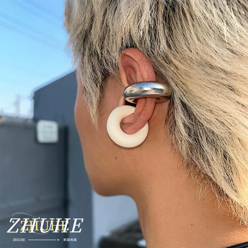 2024 New Acrylic Ear Clip Cyberpunk Style Male And Female Jewelry Party Gift