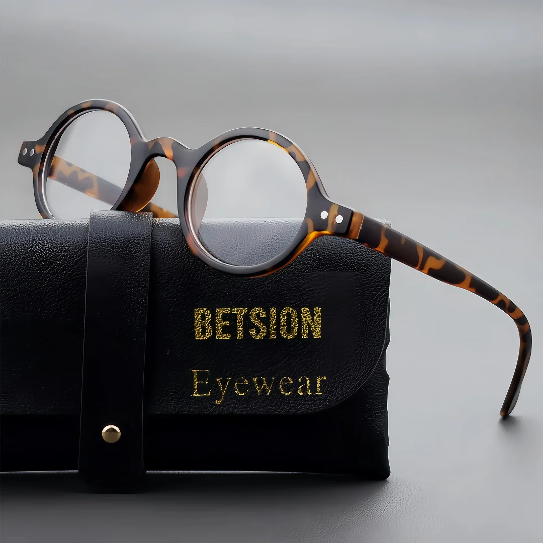 BETSION Classic Oval Round TR Eyeglasses Frame Men Women Fashion Lightweight Optical Eyeglasses For Prescription Use