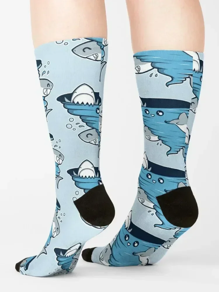 Cutenado - Cute Shark Tornado Socks crazy halloween winter thermal golf Men Socks Luxury Brand Women's