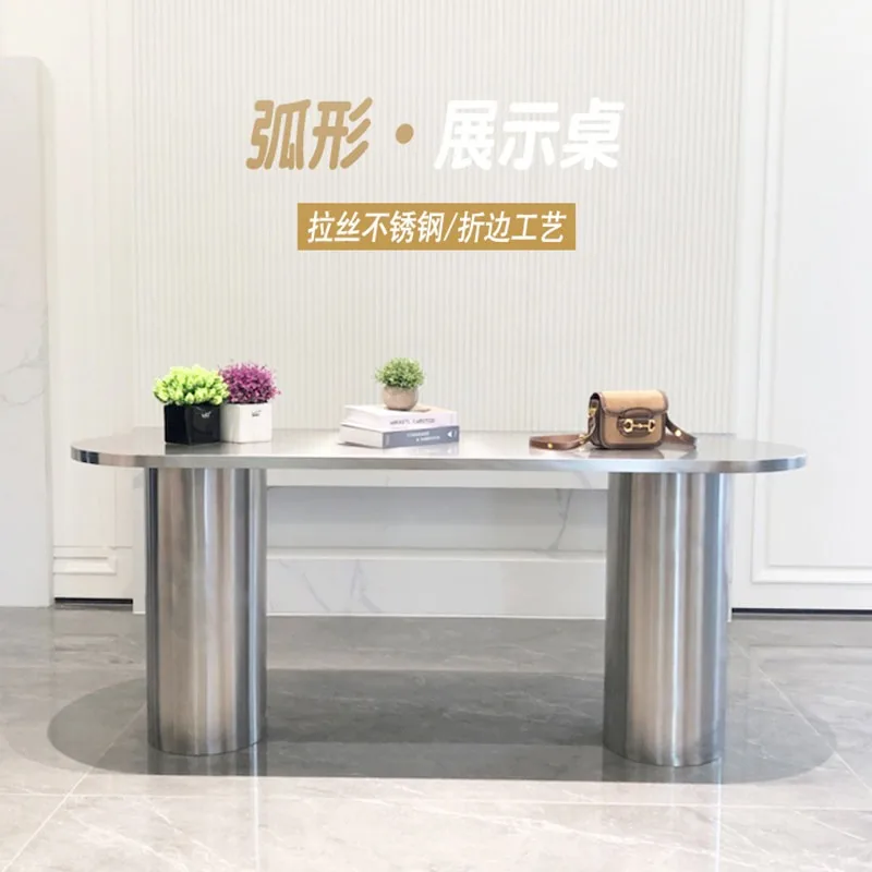 Nakajima Industrial Wind And Water Table Stainless Steel Clothing Store Display Props Jewelry Stand