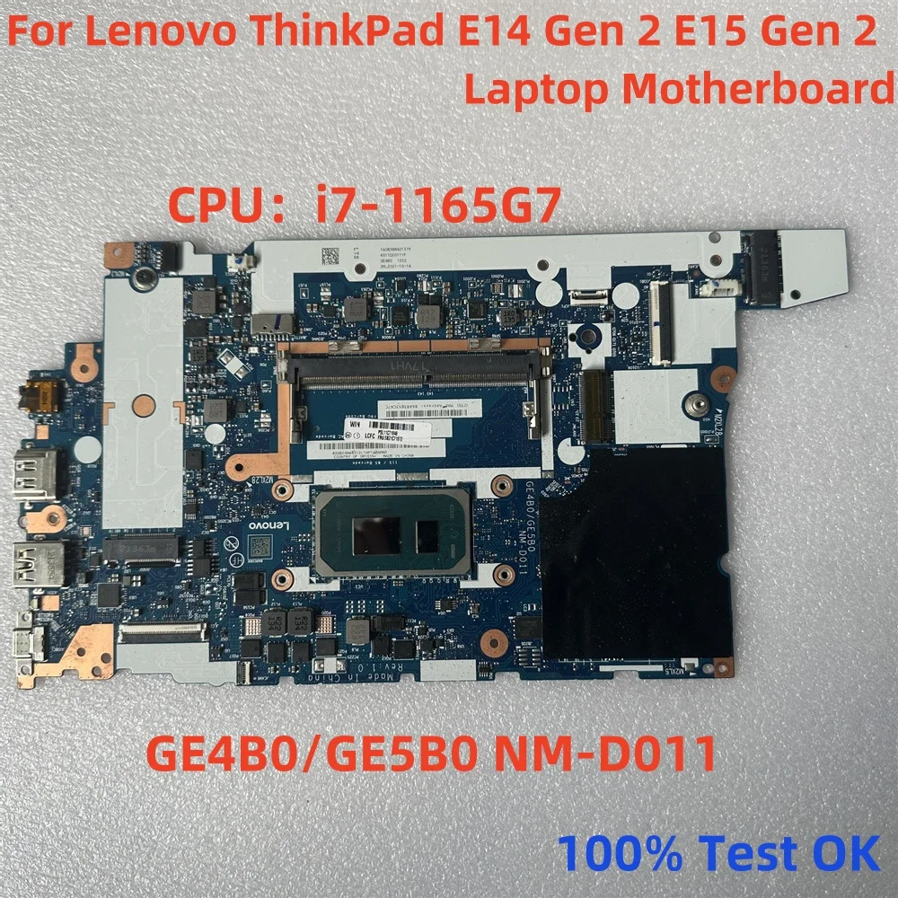 

NM-D011 For Lenovo Thinkpad E14 Gen 2 E15 Gen 2 Laptop Motherboard CPU i3 i5 i7 FRU 5B21C71872 100% Test OK