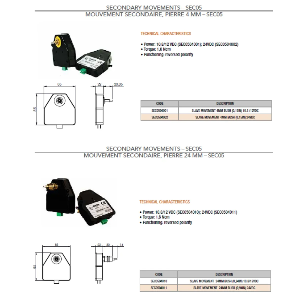 Kit for Outdoor Clock with GPS Synchronization Rohs Master Clock and Secondary Movement