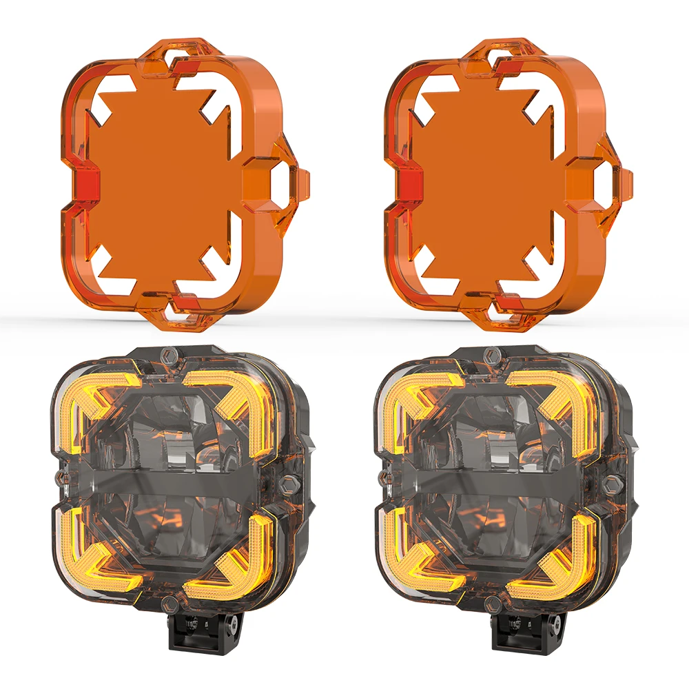 

Новейший светодиодный рабочий фонарь с крышкой, противотуманная фара 12 В, яркий прожектор, фары дальнего света для мотоцикла, внедорожные 4x4 ATV, автомобильные аксессуары