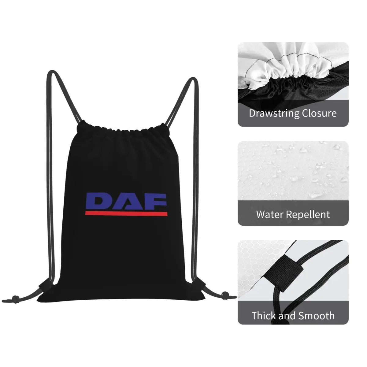 

DAF Red Design Best Logo Backpacks Portable Drawstring Bags Sports Bag Book Bags for Man Woman School