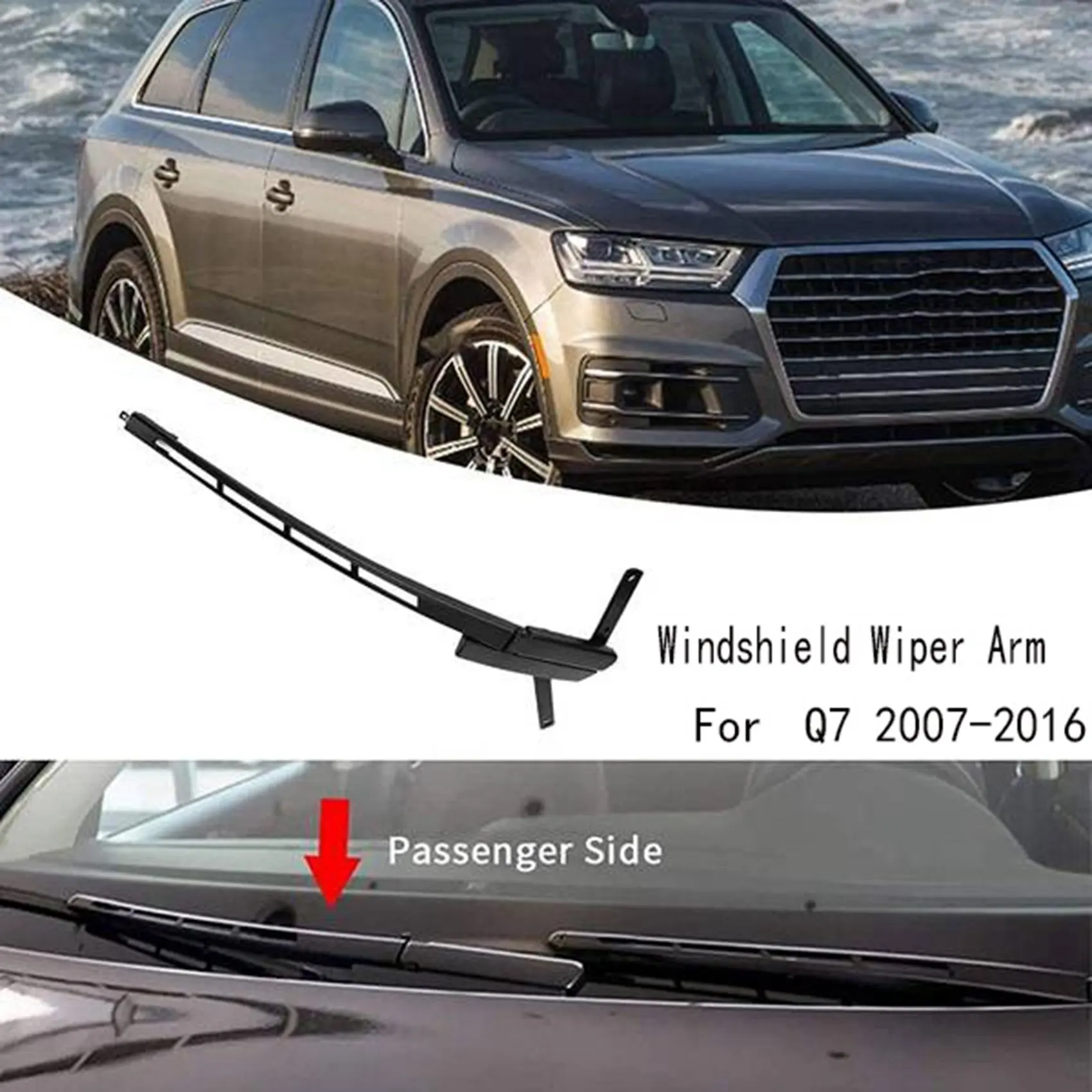 1Pair Windshield Wiper Arm for Audi Q7 2007-2016 Windshield Wiper 4L1955408 4L1955407