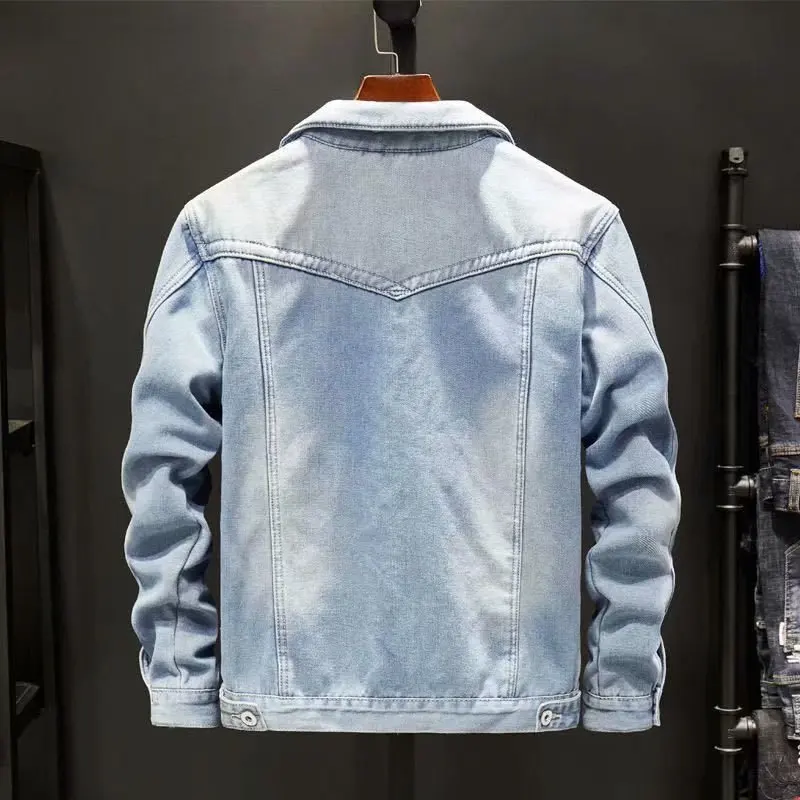 Herren Fleece-Gefütterte Jeansjacke Winter Dicke Warme Sherpa-Jeansjacke Koreanischer Stil Lose Übergroße Arbeitskleidung Lässige Oberbekleidung für Männer – Detail 10