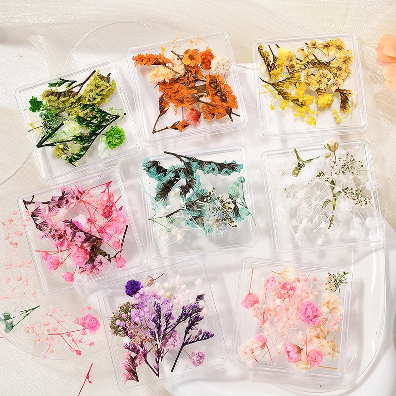 Dried Flower Sequins Diy Epoxy Mould Filling Nail Art Color Mixed Dried Flower Patch Jewelry Accessories Crafts