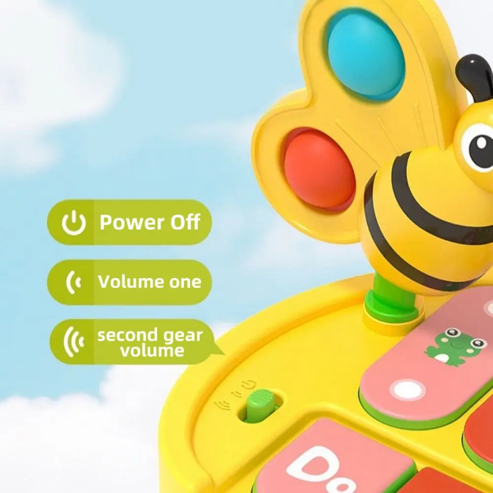 Piano Musical de plástico con sonido Montessori, instrumento Musical de insectos, rompecabezas de educación temprana, juguetes de instrumentos musicales