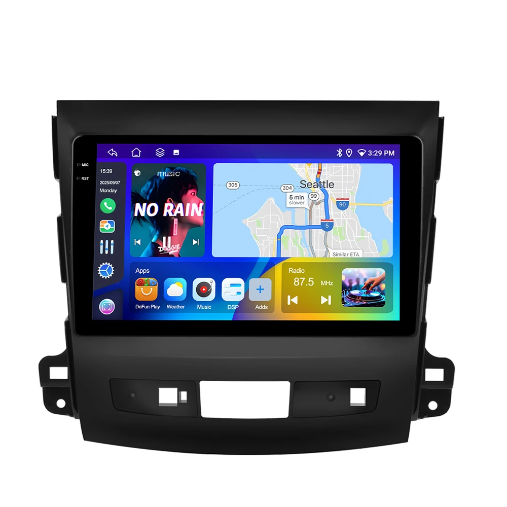 Podofo 9'' Auto Multimedia Player Für Mitsubishi Outlander/Citroen C-Crosser/Peugeot 4007 2008-2015 Android CarPlay GPS Auto Radio