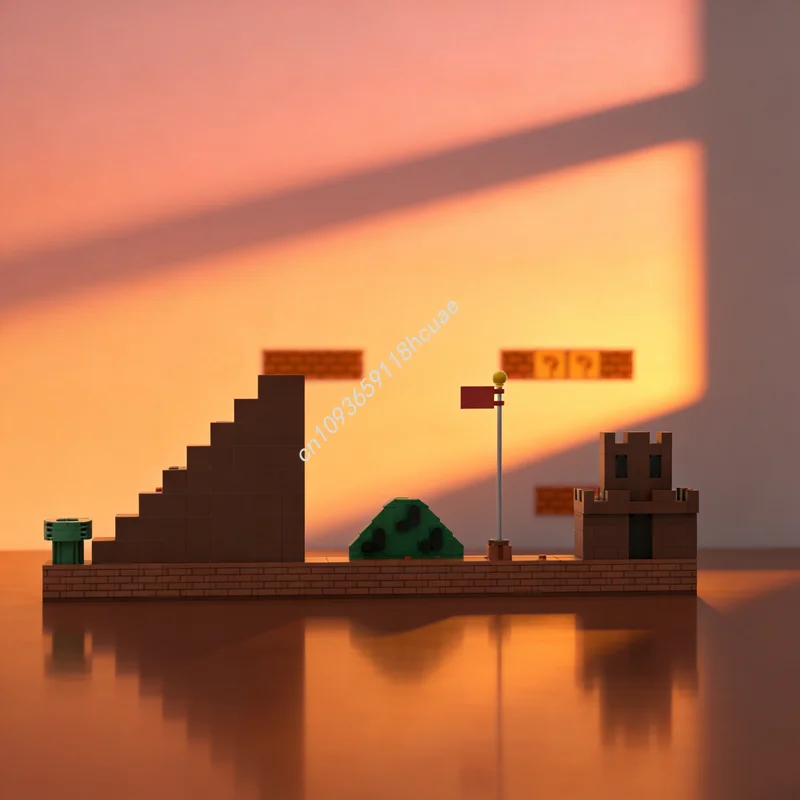 

687pcs MOC Mariose Bros 1 Diorama Model Building Blocks Christmas Gifts Construction Assemble DIY Toy Idea Creative Education