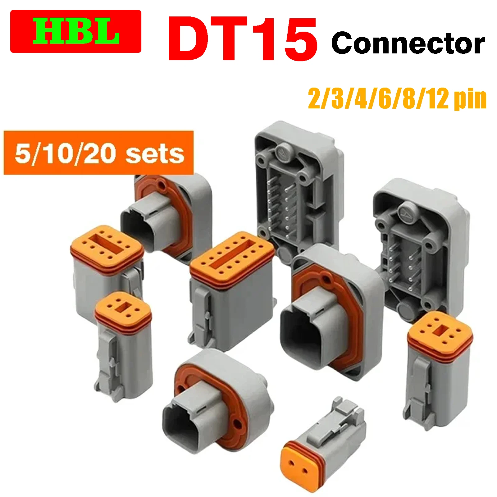 

5/10/100Set DEUTSCH DT15 Core Matching Terminal Car PCB Panel Plug Automotive Waterproof Connector Needle Seat Jacket Terminal