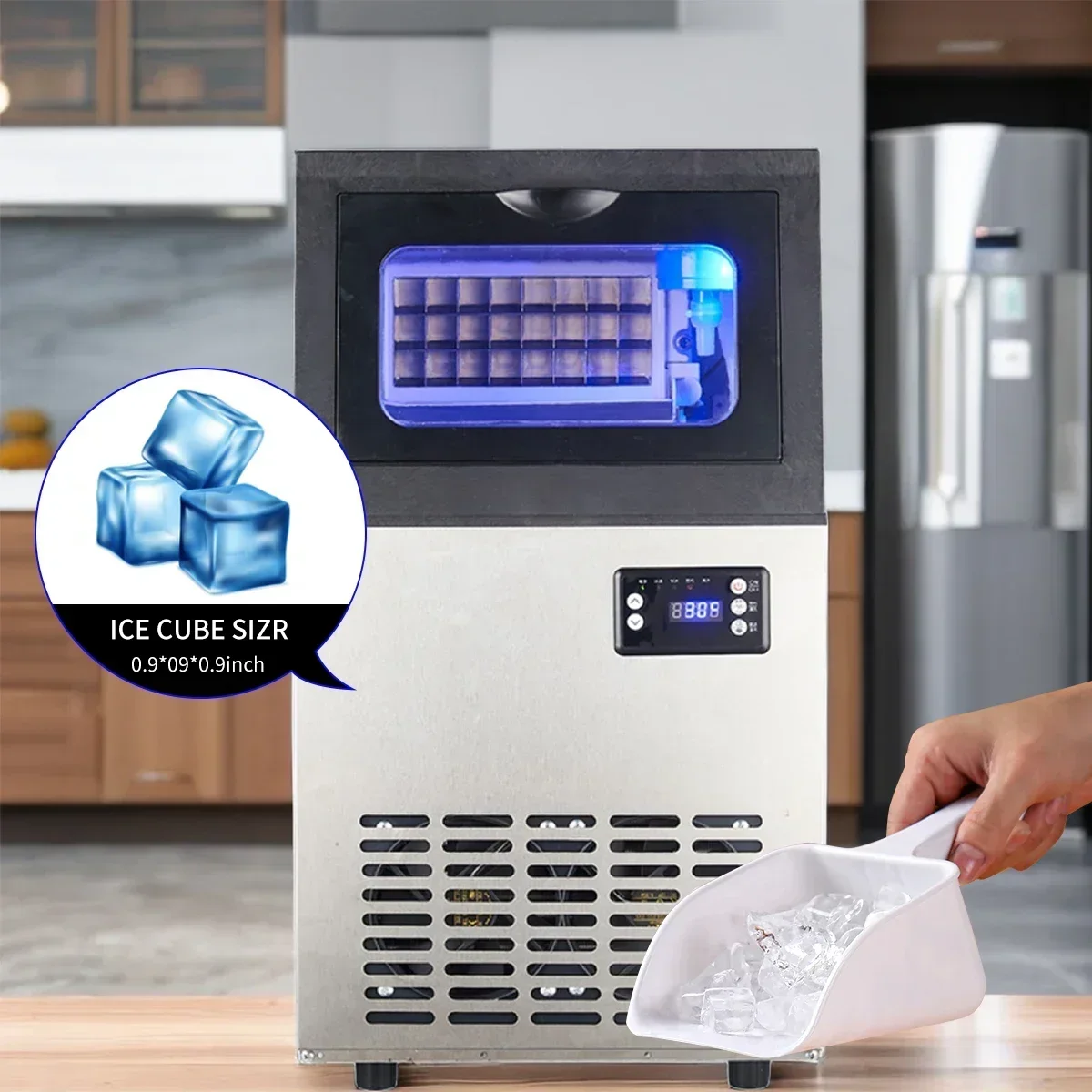 

America Energy Saving 35 KG Table Top Ice Maker Machine for Small Business