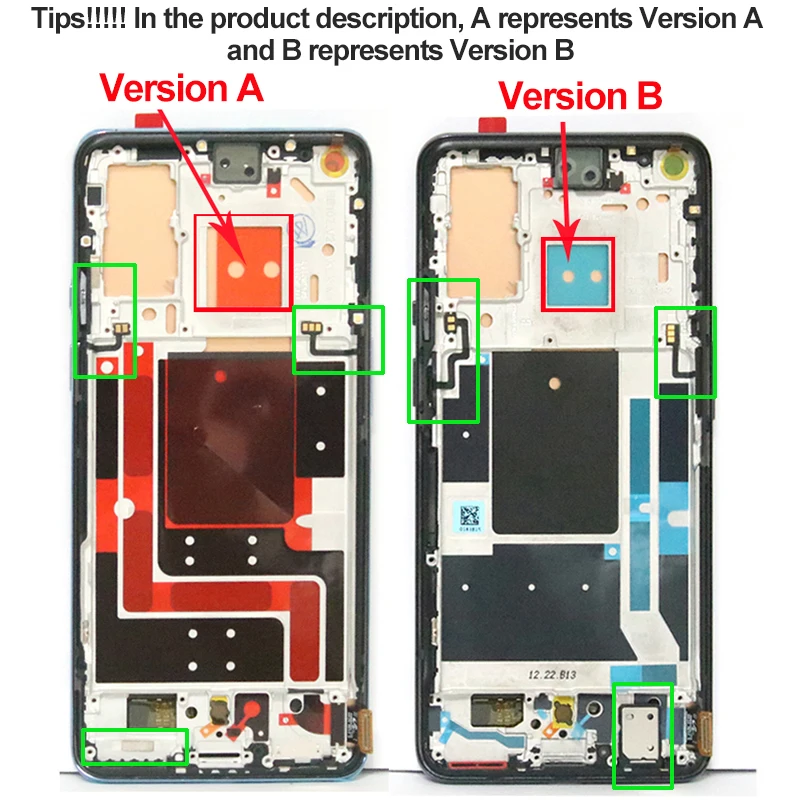 Tested 6.55 Inches AMOLED Display For OnePlus 9 LCD Touch Screen Digitizer For 1+9 LE2113 LE2111 LE2110 Replacement Parts