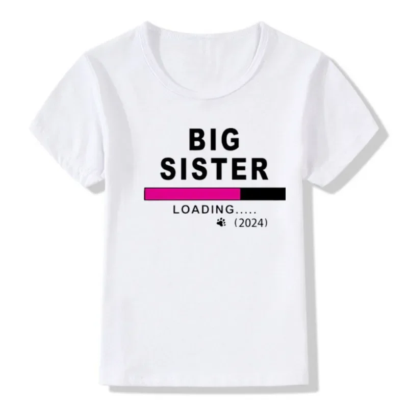 Big Sister Big Brother Children Baby Crewneck T-shirt Top Toddler T-shirt Summer Clothing Boys Clothes  Girl Clothes