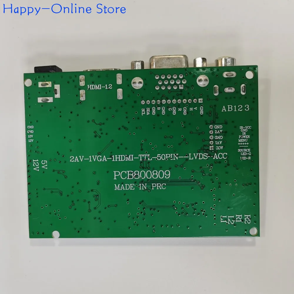 PCB800809 LVDS TTL Driver Board Upgraded Model with Built-in Multi-screen Parameter Universal Driver Board