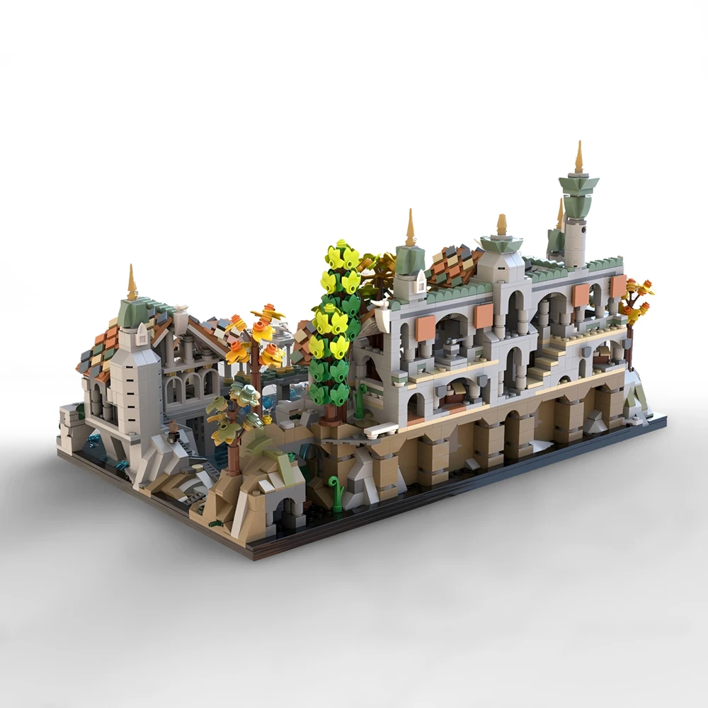 3250 STKS MOC Klassieke Filmscène Mini Middeleeuwse Tuin Kasteel Modulair Gebouw DIY Bouwstenen Montage Speelgoed Kinderen Geschenkset