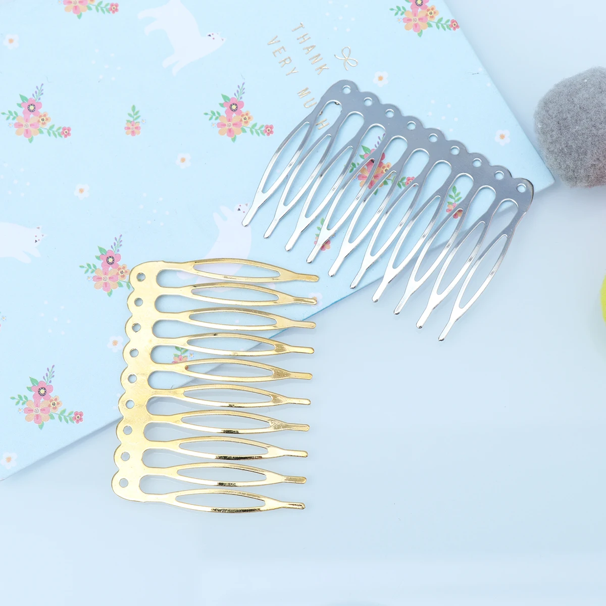 

30pcs Hair Combs Women Tail Clips Bow Inserted Alloy Side Gold Silver Bride Elegant Wedding Prom Hairstyle Charm