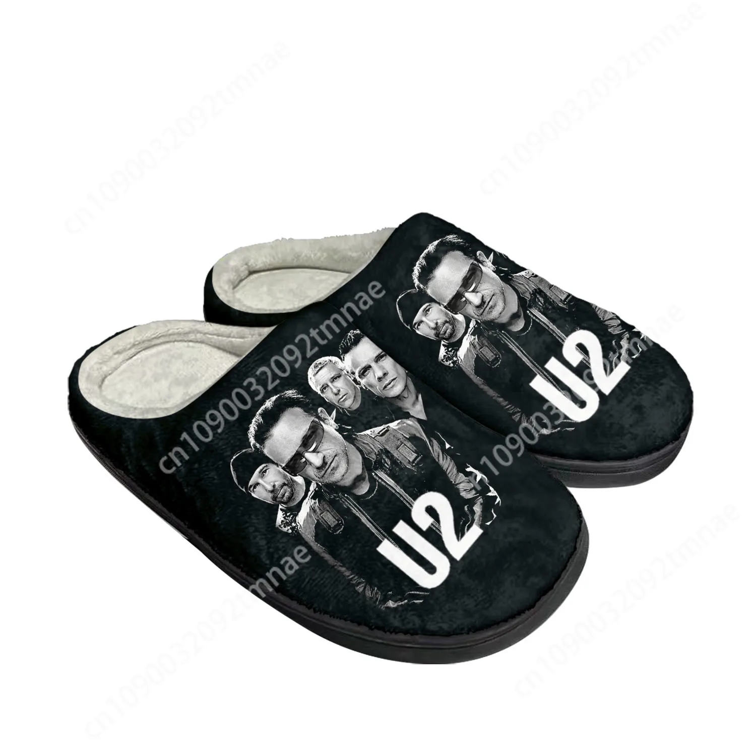 U2 Rock Band Fashion Punk Home pantofole personalizzate in cotone uomo donna sandali peluche camera da letto Casual tenere in caldo scarpa pantofola termica