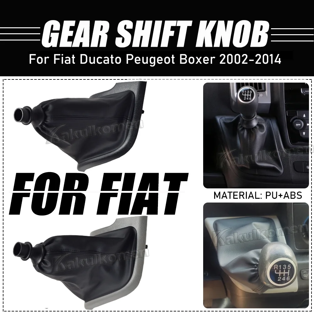 Perilla de palanca de cambios para Citroen Jumper II Bus/Van Peugeot Boxer Fiat Ducato 2002-2014, pomo de palanca de cambios, cabeza de polaina, funda de arranque