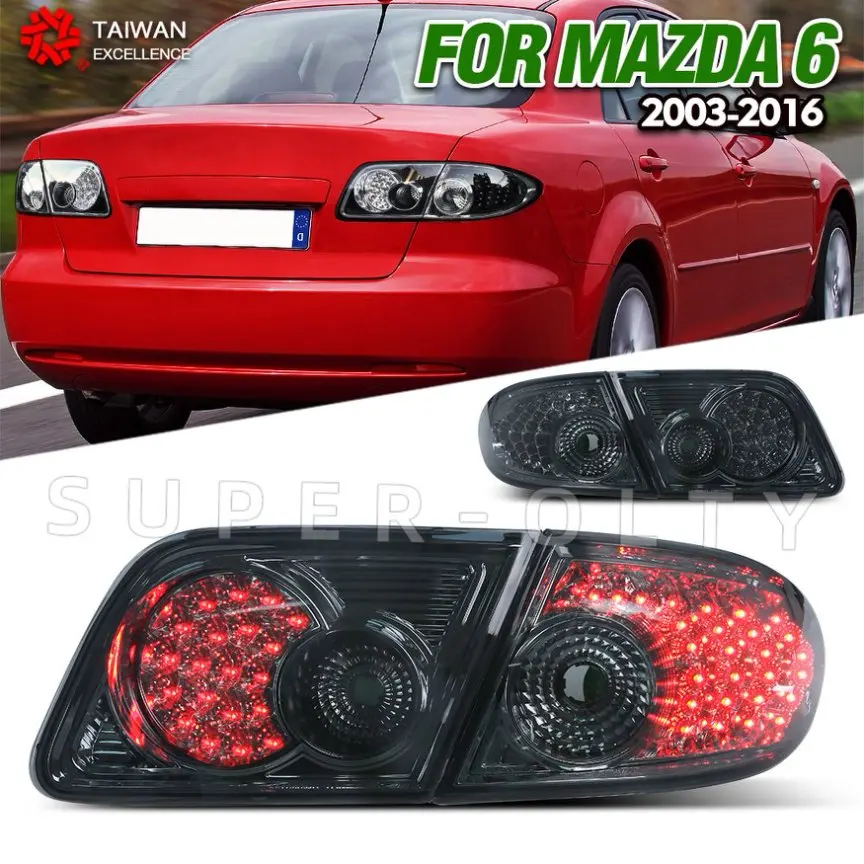 

4 PCS Taillights For Mazda 6 Sedan 2003 - 2012 Rear Led Dynamic Turn Signal Car Fog Lamp Brake Reverse Taillamp Plug and Play