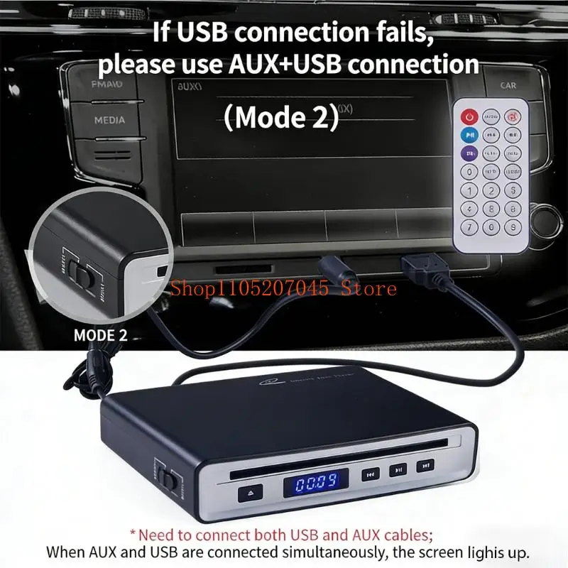37cd Practical Car Music Equipment Works Through USB And Aux Line