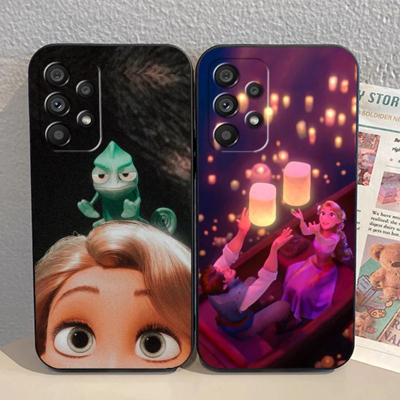 Rapunzel Tangled Disney For Samsung A53 A52 A33 A32 A51 A71 A21S A13 A73 A55 A22 A23 A35 A72 A54 A12 5G Black Funda Phone Case