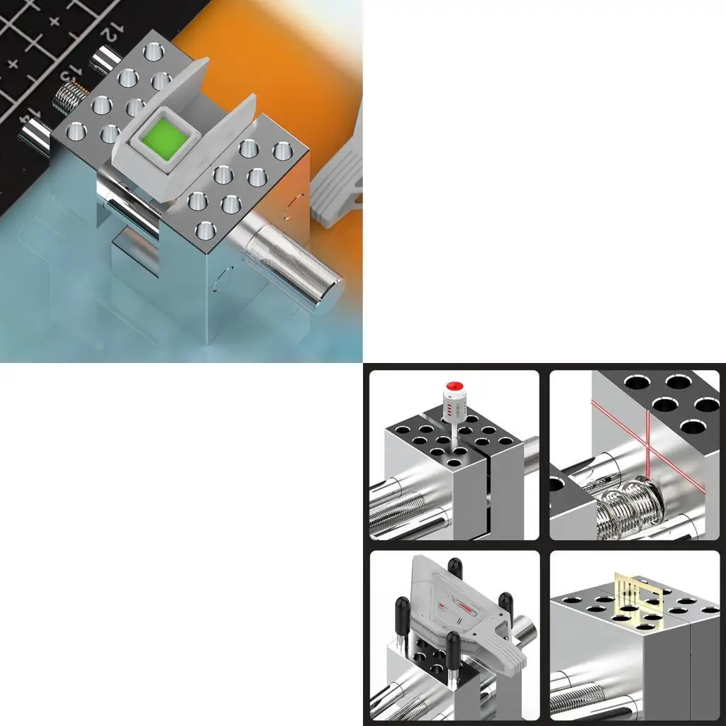 

652F Double Function Desktop Vise Antislip Silicone Pad for Detailed Project Crafts