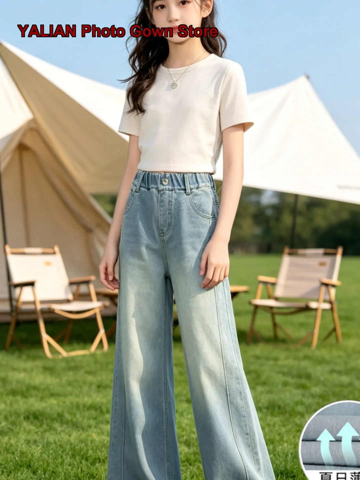 Girls Thin Dress Kids 2026 Autumn Loose Wide Leg Casual Summer